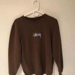 Brown Stussy crewneck
